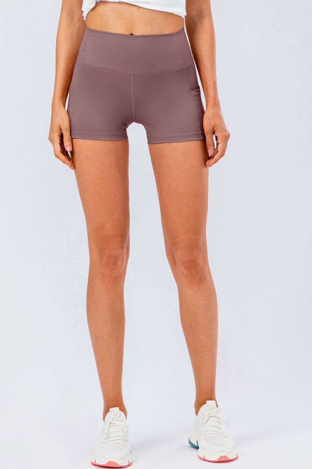 Elevate Seamless 4 inch high-rise shorts in nude - Lululemon Align alternative activewear