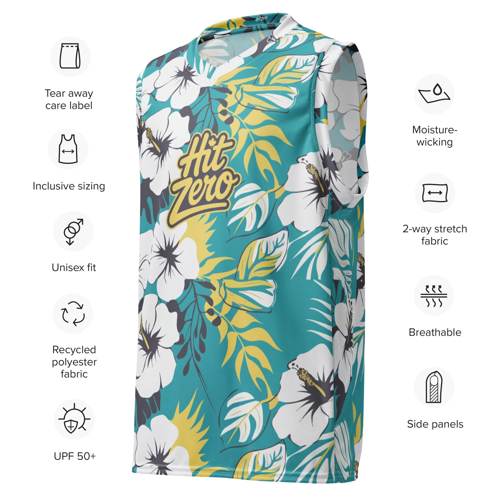 The "Hibiscus" Poolside Hero Tank - Cheer Dad- Hit Zero Athletics