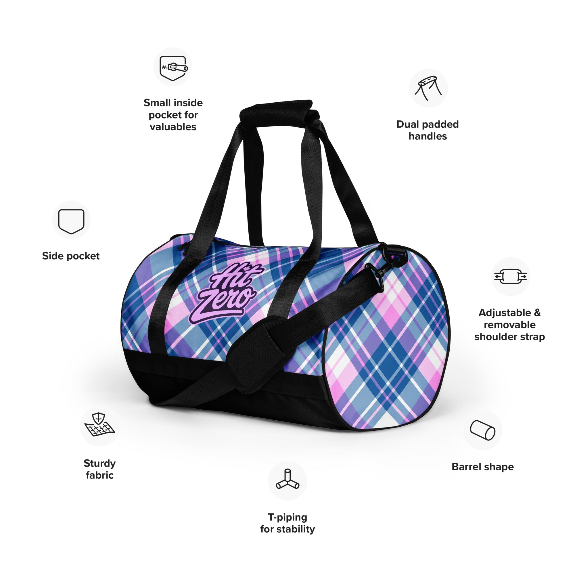 The "Spring Plaid" Comp Weekender - 30L Duffel - Duffle Bag - Hit Zero Athletics